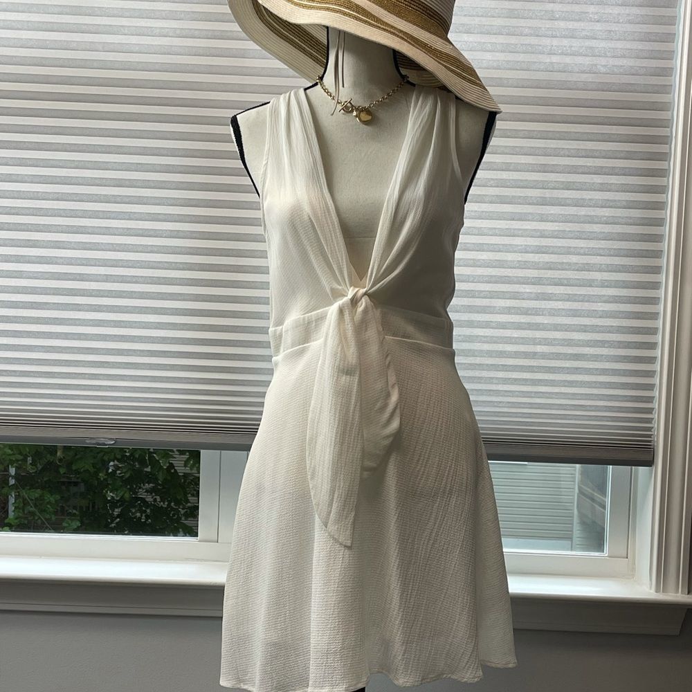 A-Line White Dress 🌸🌸